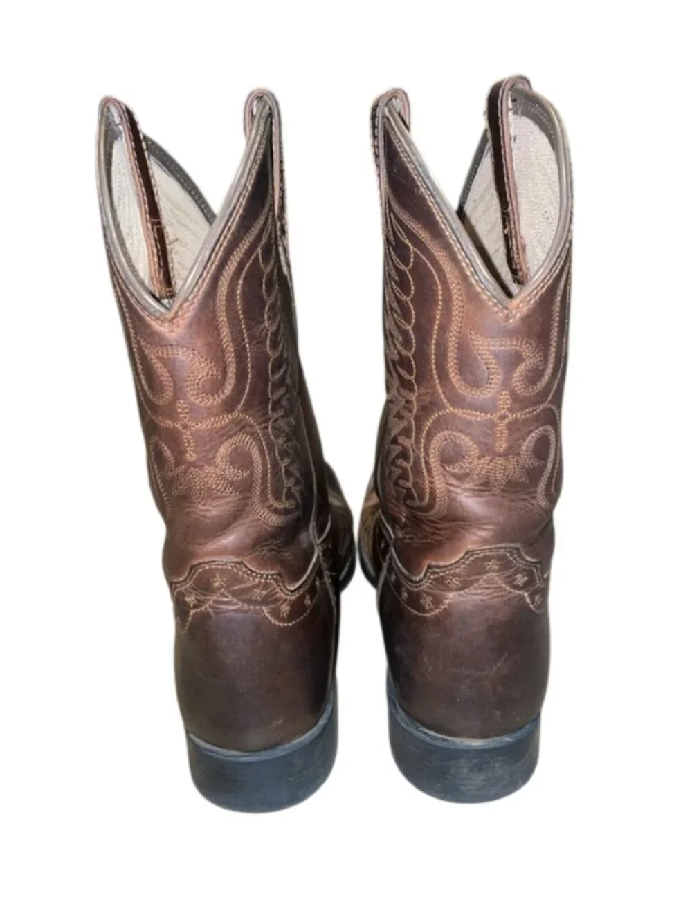 Ariat 10017313 Honor Youth Boys Cowboy Boots Brown Leather Size 5 M Mid Calf